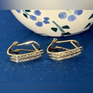 10K gold diamond earrings